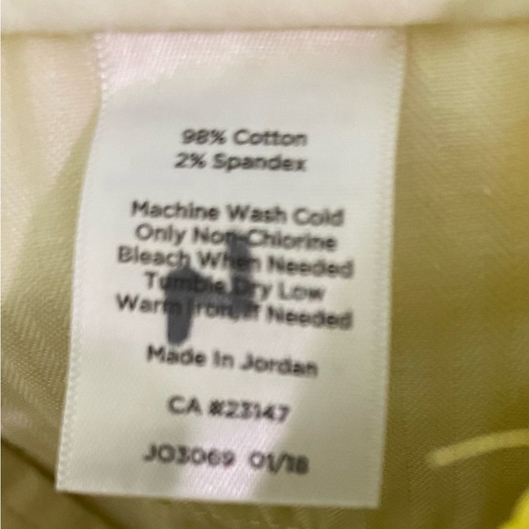 Talbots Pants Womens 4 Perfect Skimmer Yellow Flat Front Vibrant CottageCore - Picture 6 of 6